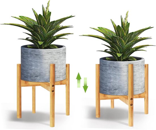 Sophia Mills - Mid-eeuwse Stijl Plantenstandaard, Handgemaakt Van Massief Hout, Geschikt Voor Middelgrote En Grote Potten Van 20,3 Tot 30,5 Cm (niet
