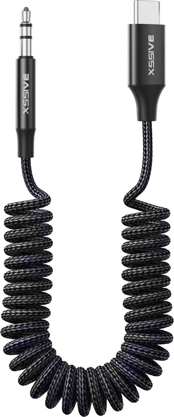 USB-C Naar 3,5 Mm Audio + Oplaadkabel Voor Auto – Compatibel Met IPhone 15/16, IPad Pro, Galaxy S23/S22/S21/S20 – 1,17 M Gevlochten