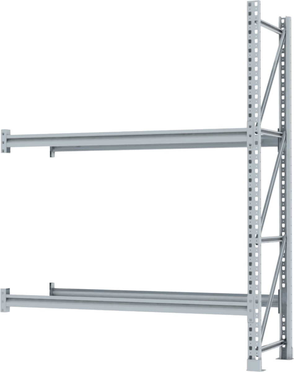 Povag Bandenstelling aanbouwmodel - 2 legniveaus - 200x164x60 cm - Gegalvaniseerd staal - 600 kg per legniveau - Stellingrek voor autobanden