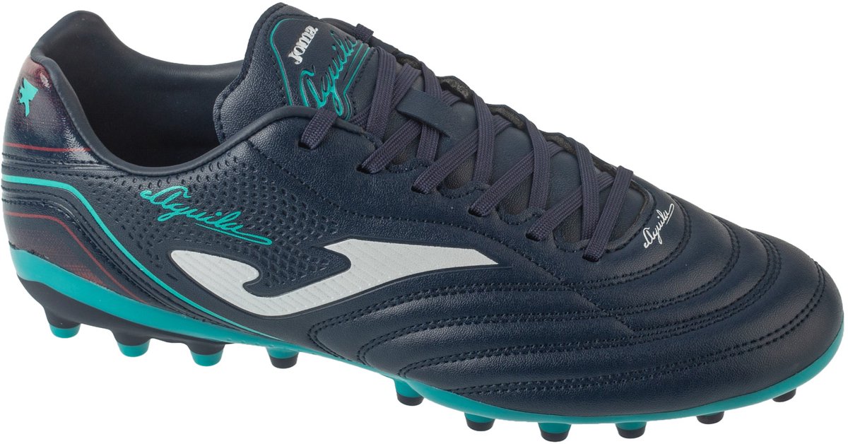 Marineblauwe Joma Aguila 25 AGUW AG voetbalschoen voor mannen, maat 44,5, van synthetisch leder met kurken noppen.
