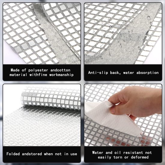 Disco Party Tafelloper Glitter Tafelloper: 30 x 275 cm zilver disco tafelkleed, pailletten tafelloper tafeldecoratie voor retro party decoraties bruiloft verjaardag