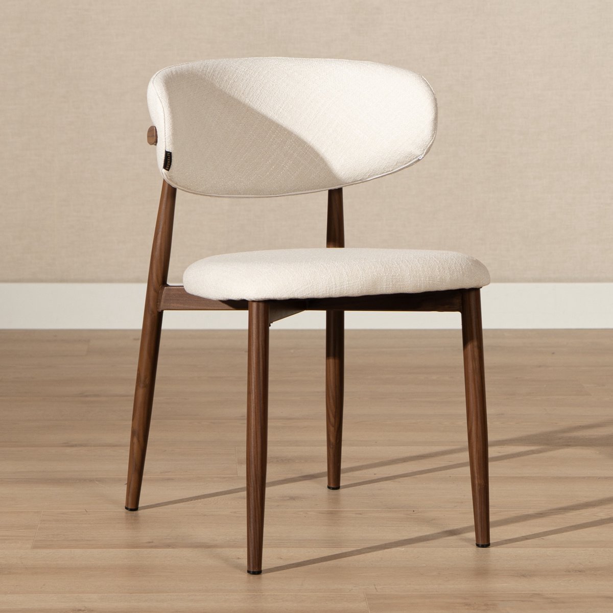 Bronx71® Eetkamerstoel Lara linnen off white - stoel
