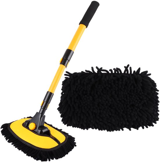 Set complet de brosses de lavage auto Boraboi® avec manche télescopique ergonomique réglable et balai en microfibre chenille