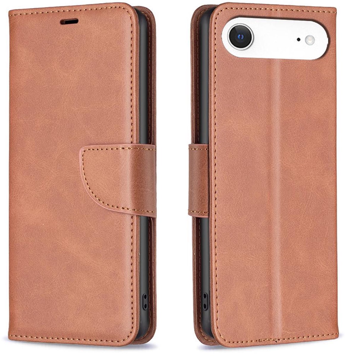 Mobigear Telefoonhoesje geschikt voor Apple iPhone Air Hoesje | Mobigear Excellent Bookcase Portemonnee | Pasjeshouder voor 3 Pasjes | Telefoonhoesje voor Pinpas / OV Kaart / Rijbewijs - Bruin