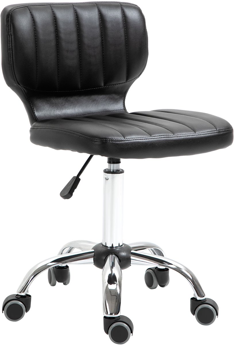 HOMCOM-Salonkruk-Staal-45x47x87cm-Zwart