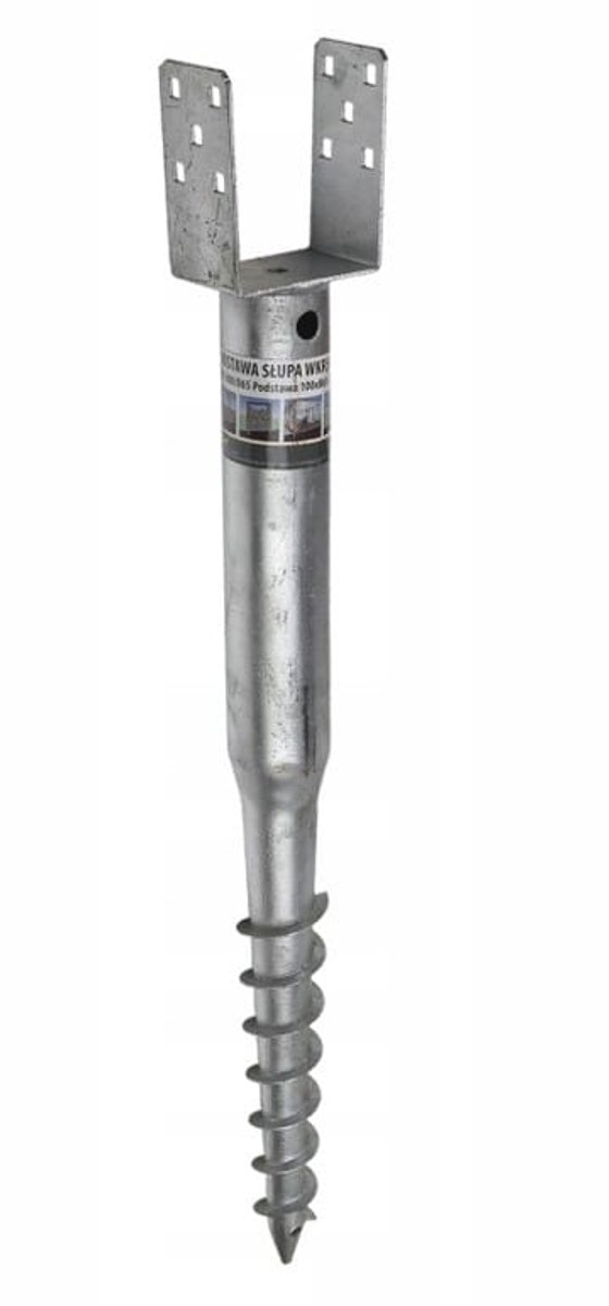Domax - Stalen Paalbasis - 100x865mm - Schroefmontage