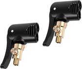 LPZMPZ 2 stuks Franse ventieladapters, autoventiel, hefboomstekker, messing adapter, Frans ventiel voor auto, Air Chuck, Presta-ventieladapter voor auto's, fietsen en motorfietsen
