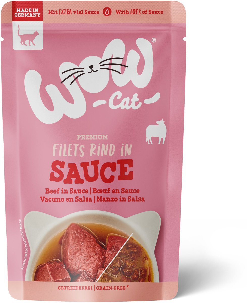 Wow WOW CAT - Sauce Pouchbeutel 8x85g | Rind
