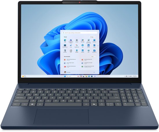 Lenovo IdeaPad Slim 3 15IRH10 Intel® Core™ i5 i5-13420H Laptop 38,9 cm (15.3") WUXGA 16 GB DDR5-SDRAM 512 GB SSD Wi-Fi 6 (802.11ax) Engels Blauw - Lenovo - Hoofdafbeelding