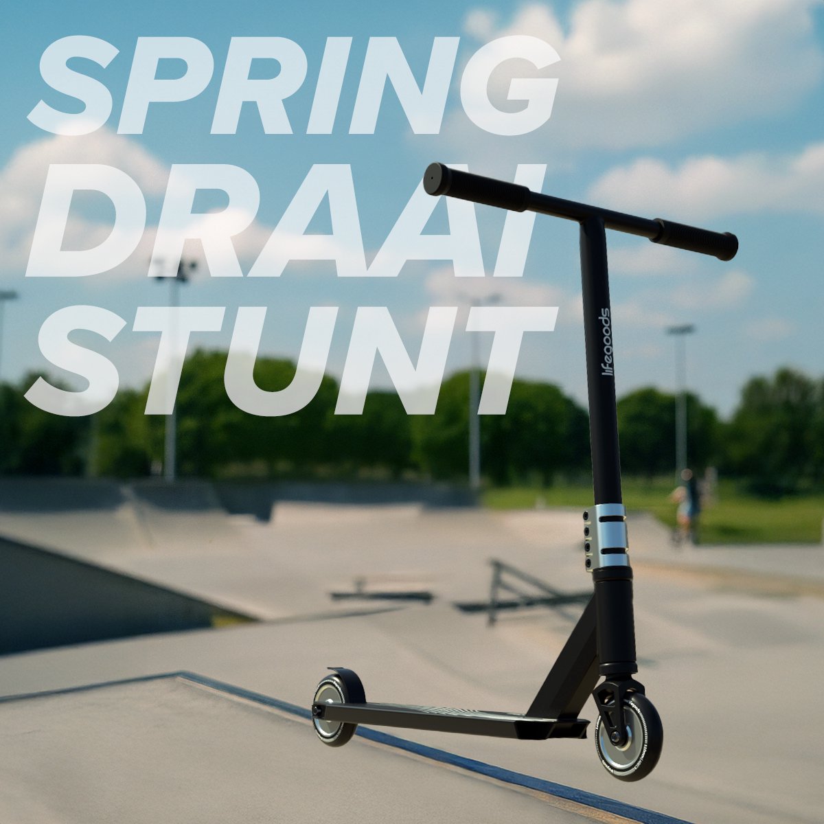 LifeGoods Stuntstep Pro X - T-Stang - HIC - 110mm - 100KG - Zwart — afbeelding 5