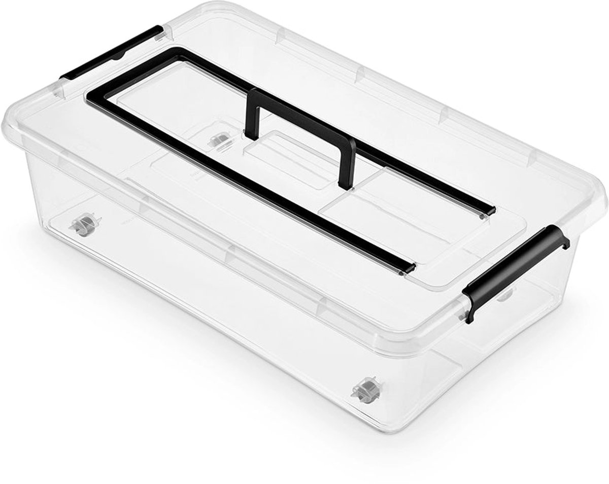 Orplast Opbergbox - SimpleStore - 29 liter - rolbaar en hendel (onder-bed-opslag)