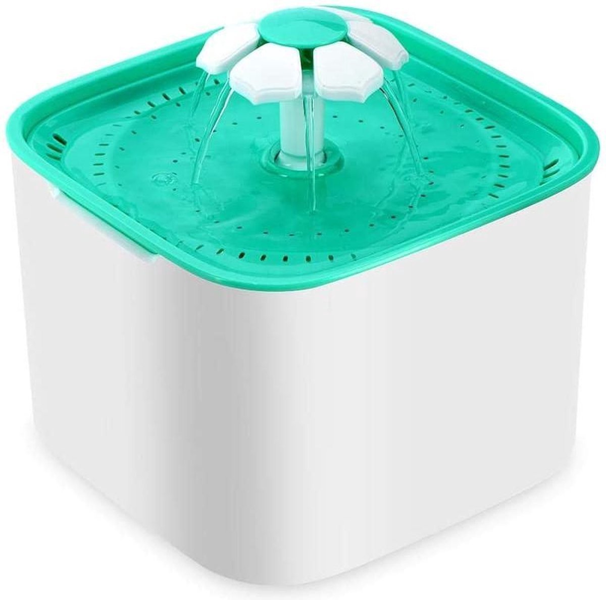Drinkfontein Kat & Hond – Automatische Waterfontein – Ultra Stil & BPA-vrij – Water drinkbak – Huisdieren Waterdispenser met Filter – Drinkbak Konijnen/Huisdieren – Groen