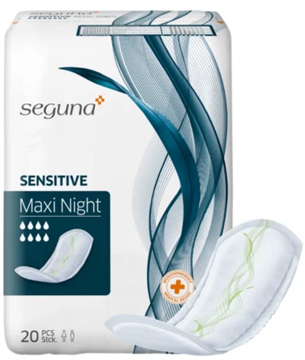 Seguna Sensitive Maxi Night - 4 pakken van 20 stuks