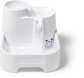Cat Mate Drinkfontein 335E - met 3 Niveaus - voor Katten en Kleine Honden - 2 liter - wit
