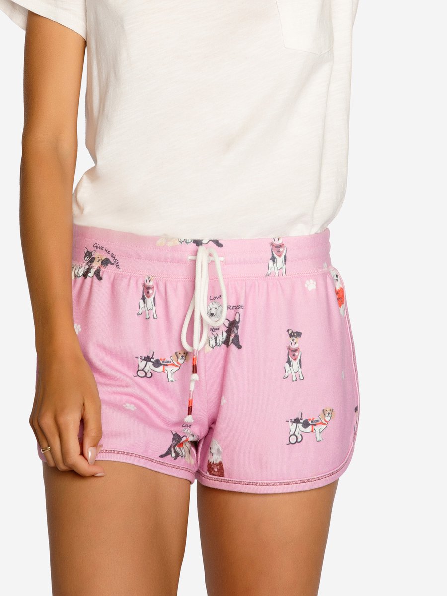 P.J. SALVAGE CO. Pyjamashorts Rescues My Favorite Breed donkerroze