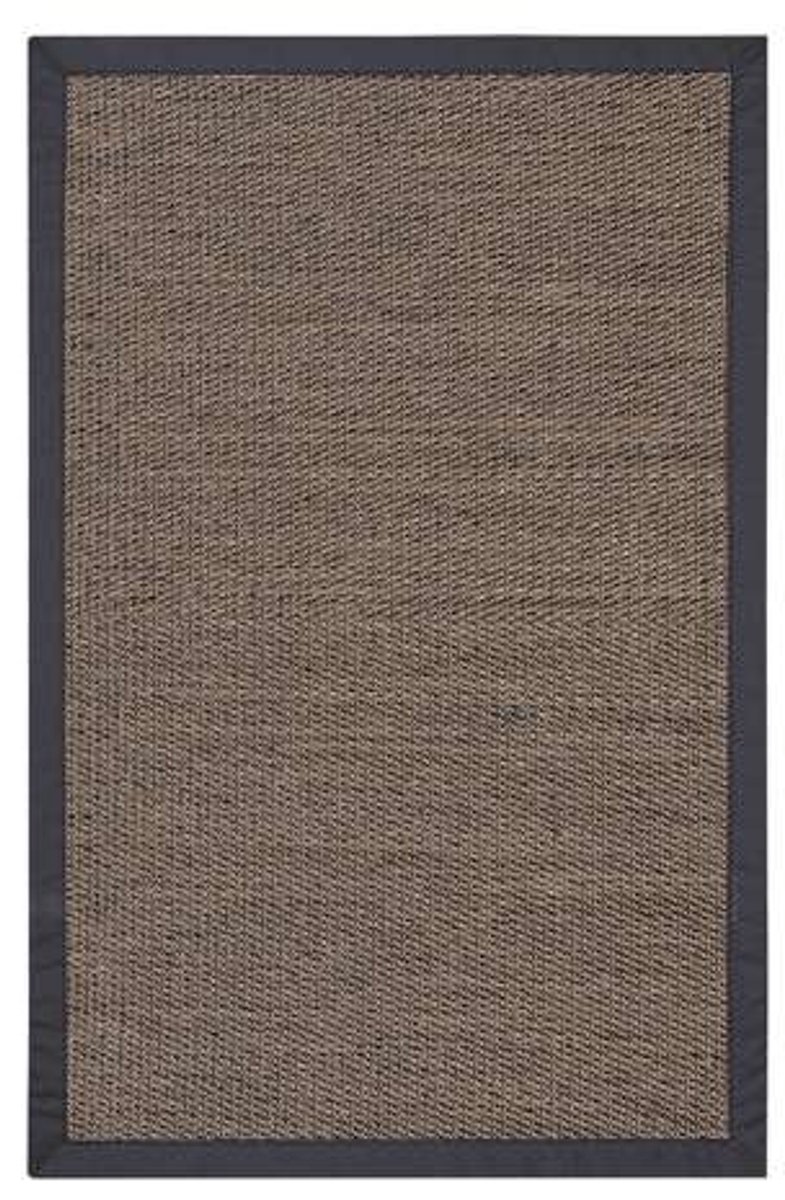 Storesdeco Premium vinyl vloerkleed met bies, antislip en sterk – donkerbruin, 200 x 290 cm