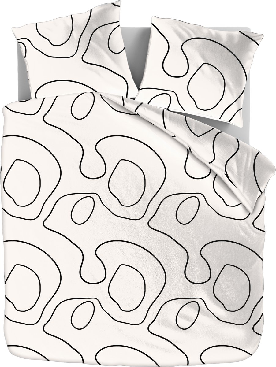 Zydante® Dekbedovertrek Printed 135x200 cm - Doodles - met 1 Kussenslop (80x80 cm)