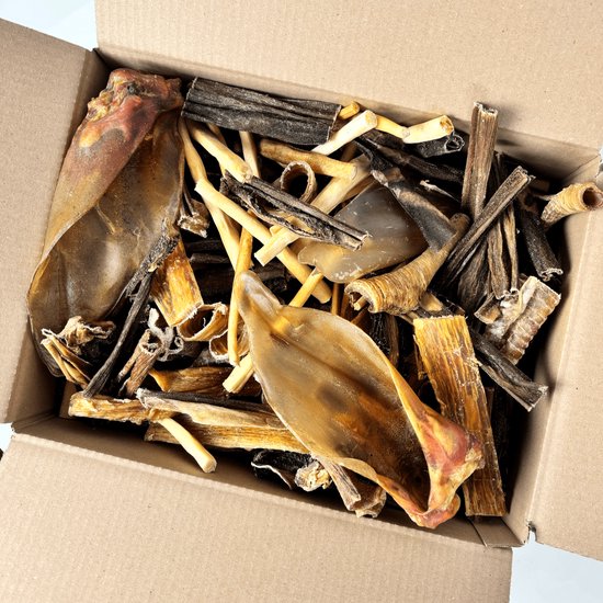 Pawty Snackbox | Diverse 100% Natuurlijke Gedroogde Hondensnacks