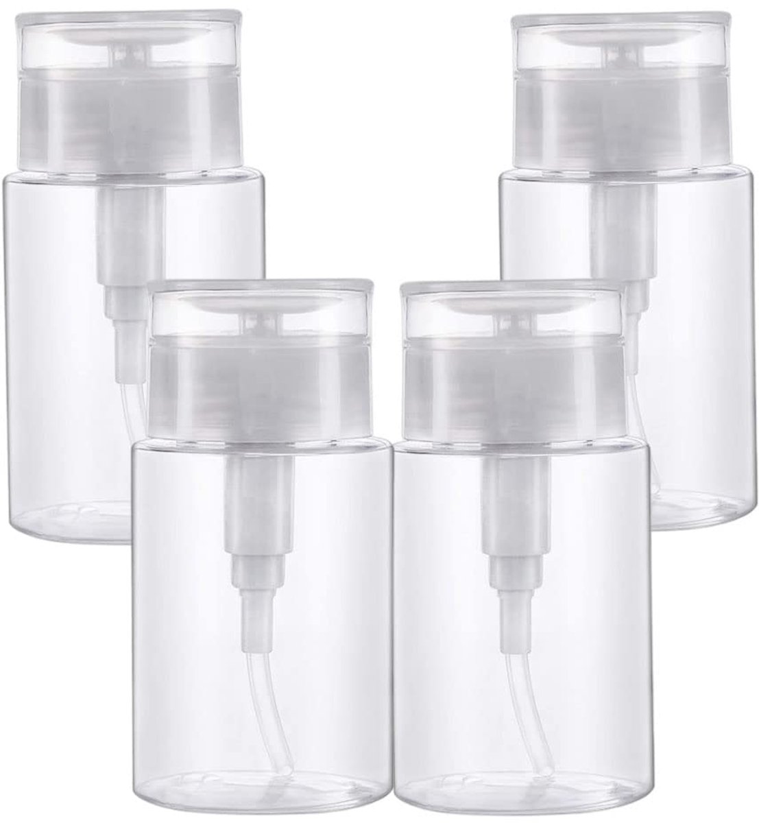 Ibenzoa® Nagellakverwijderaar Pompdispenser Set - Handige Reisset van 4 Stuks voor Make-up en Nagels