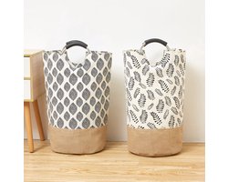 Bera Home – Set van 2 Opvouwbare Wasmanden – 43L per Mand – Stevig, Ruim & Duurzaam – Ideaal voor Wassen en Organiseren – 31x58 cm