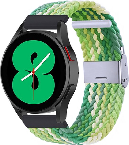 By Qubix Braided nylon bandje - Groen - lichtgroen - Xiaomi Mi Watch - Xiaomi Watch S1 - S1 Pro - S1 Active - Watch S2