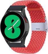 By Qubix Braided nylon bandje - Lichtrood - Xiaomi Mi Watch - Xiaomi Watch S1 - S1 Pro - S1 Active - Watch S2