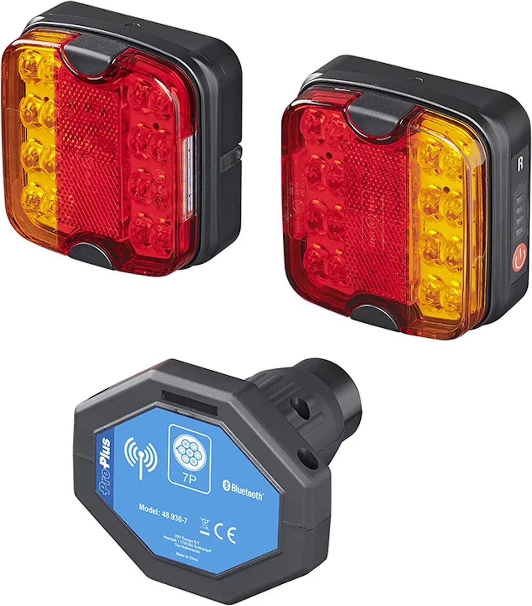 Pro Plus Draadloos LED Aanhangerverlichting Uitgerust met Magneten en 7-Polige Stekker