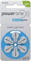 Piles pour prothèses auditives PowerOne 675 Implant Plus, 10 électrodes