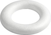 Ringen met platte achterkant buitenmaat 20 cm dikte 25 mm wit styropor 1stuk