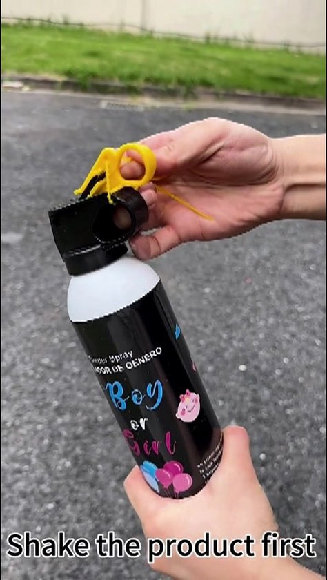 Pack économique 2 pièces par Alejna - Gender Reveal Powder Spray rose 300g - Mini extincteur - Gender Reveal - Garçon ou Fille