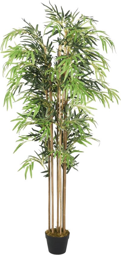 vidaXL - Kunstplant - bamboe - 1605 - bladeren - 180 - cm - groen