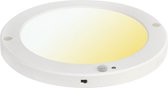 Plafonnier LED avec Détecteur de Mouvement + Capteur Jour et Nuit - 18W - Couleur CCT Ajustable - Angle de Vision 360° - Opbouw/Encastré - Rond - Wit Mat