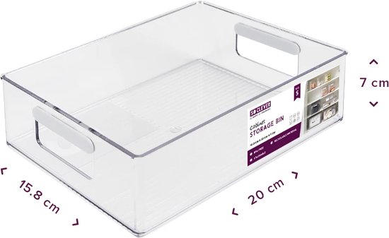 Boîte de Rangement So Clever Classic Transparent - 9,5 x 31,5 x 6,5 cm (XS)
