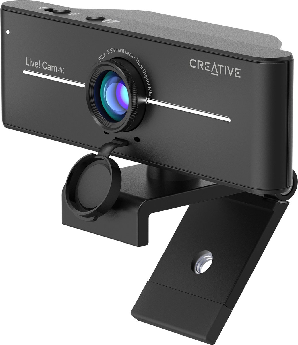 Creative Live! Cam Sync 4k - 4K UHD webcam met compensatie van achtergrondverlichting (zwart)