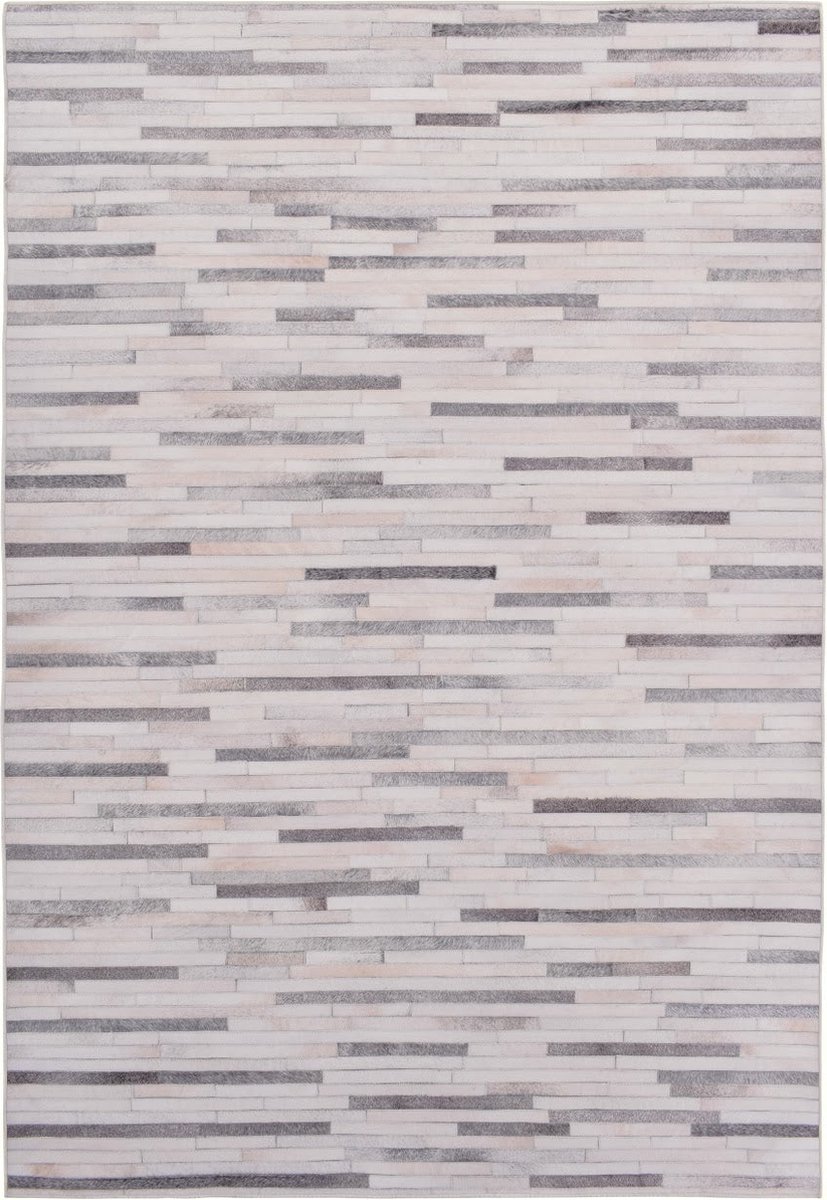 Vercai Rugs Nova Dots Collectie - Laagpolig Vloerkleed - Bedrukt Tapijt voor Woonkamer - Polyester - Grijs - 120x170 cm