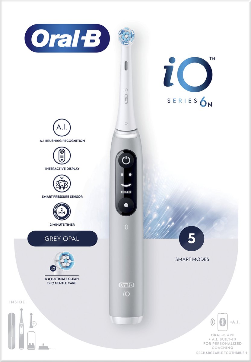 Afbeelding 2 van Oral-B iO 6N - Elektrische Tandenborstel - Grijs