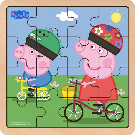 Barbo Toys Peppa Pig - Wooden Puzzle - Bikeride