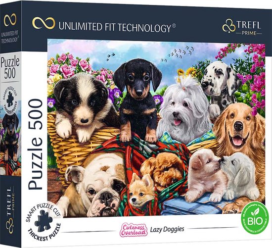 Trefl - Puzzles - "500 UFT" - Lazy Doggies_FSC Mix 70%