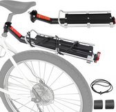 Porte-bagages de vélo VTT en alliage d'aluminium porte-bagages réglable vélo à dégagement rapide support de tige de selle arrière de vélo avec capacité de poids de 15 à 20 lb universel