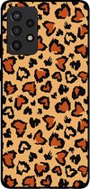 Smartphonica Telefoonhoesje voor Samsung Galaxy A72 met tijgerprint - backcover met panterprint - Bruin / TPU / Back Cover geschikt voor Samsung Galaxy A72