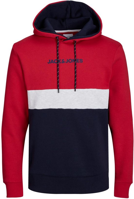 JACK&JONES JJEREID BLOCKING SWEAT HOOD NOOS Heren Trui - Maat L