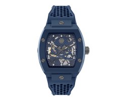 Philipp Plein The Skeleton Ecoceramic PWVBA0323 Horloge - Siliconen - Blauw - Ø 44 mm
