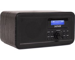 Denver DAB Radio - Retro Radio - FM Radio - Keukenradio - Draagbare radio - Batterijen & Netstroom - DAB30 - Zwart