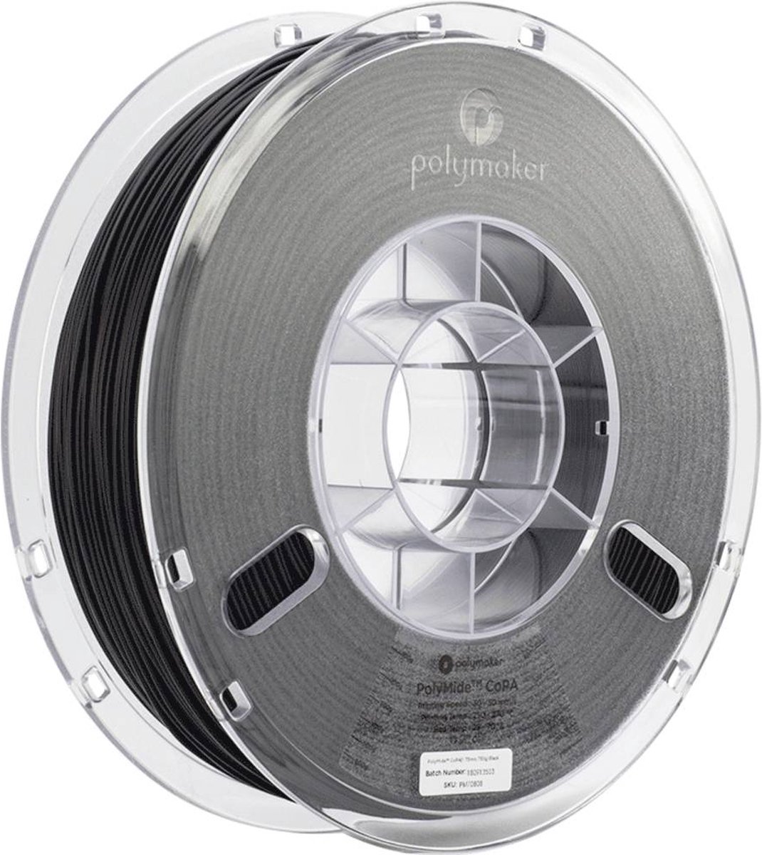 Polymaker PG05001 PolyMide™ CoPA 6/6-6 Filament PA (polyamide) Hittebestendig, Hoge treksterkte 1.75 mm 750 g Zwart 1 s
