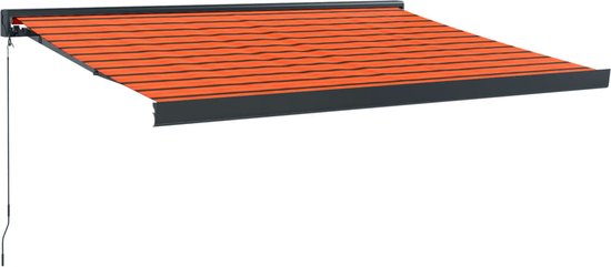 vidaXL-Luifel-uittrekbaar-3,5x2,5-m-stof-en-aluminium-oranje-en-bruin