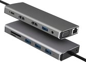iMounts Hub USB-C double HDMI - 2x HDMI USB3. 0 - 12 ports - station d'accueil - Aluminium