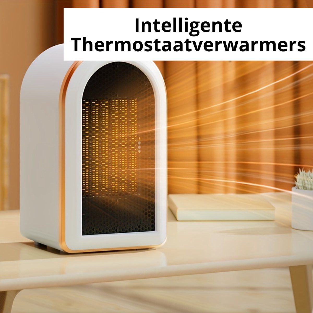 Elektrische Kachel - Haard - Heater - Mini Kachel - Warm - Infrarood Verwarmingspaneel - Wit – foto 2