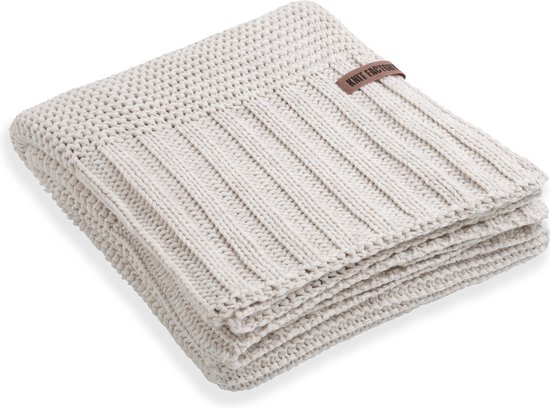 Knit Factory Vinz Plaid XL - Beige - 195x225 cm