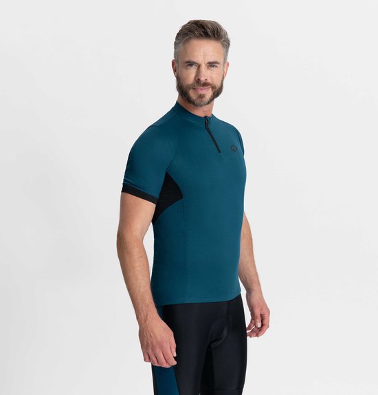 Rogelli Core Fietsshirt Heren - Korte Mouwen - Wielrenshirt - Blauw - Maat XL