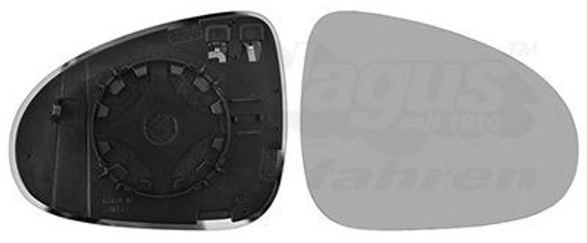 VanWezel 5848836 - Miroir rétroviseur droit pour Volkswagen Touareg de 04/2010 à 2014